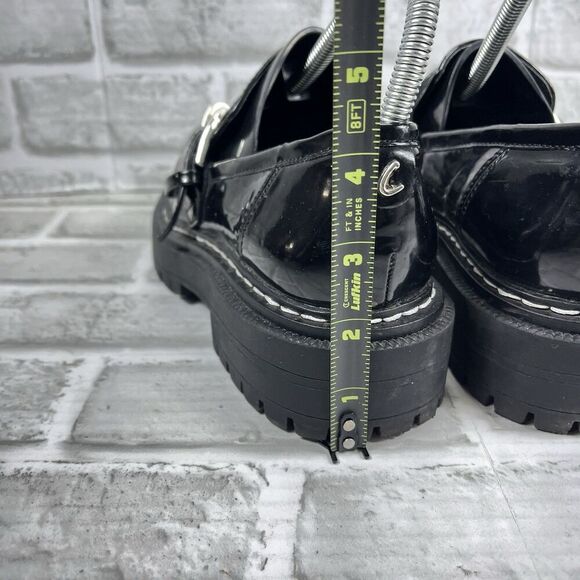 Sam Edelman Black Loafers with Silver Buckle - Picture 8 of 13